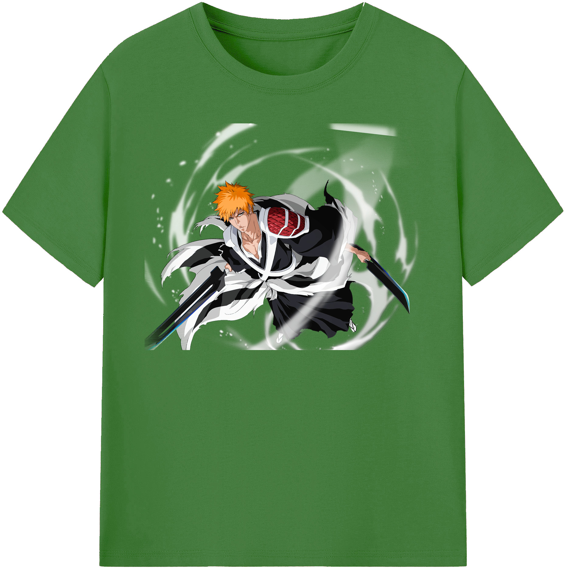 （画像用） ブリーチ 黒崎一護（くろさき いちご）BLEACH Kurosaki Ichigo レディースカジュアルプリントTシャツ（綿100％）